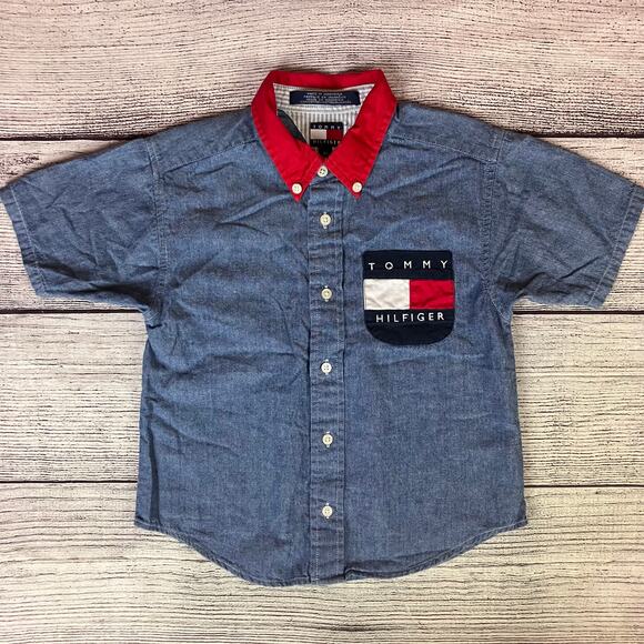 Vintage 1990s Tommy Hilfiger Button Up Shirt - Picture 4 of 6